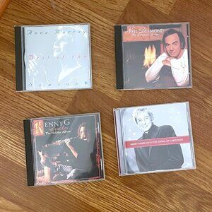 Christmas CDs - Lot of 4 - Kenny G, Neil Diamond, Barry Mannilow, Anne Murray